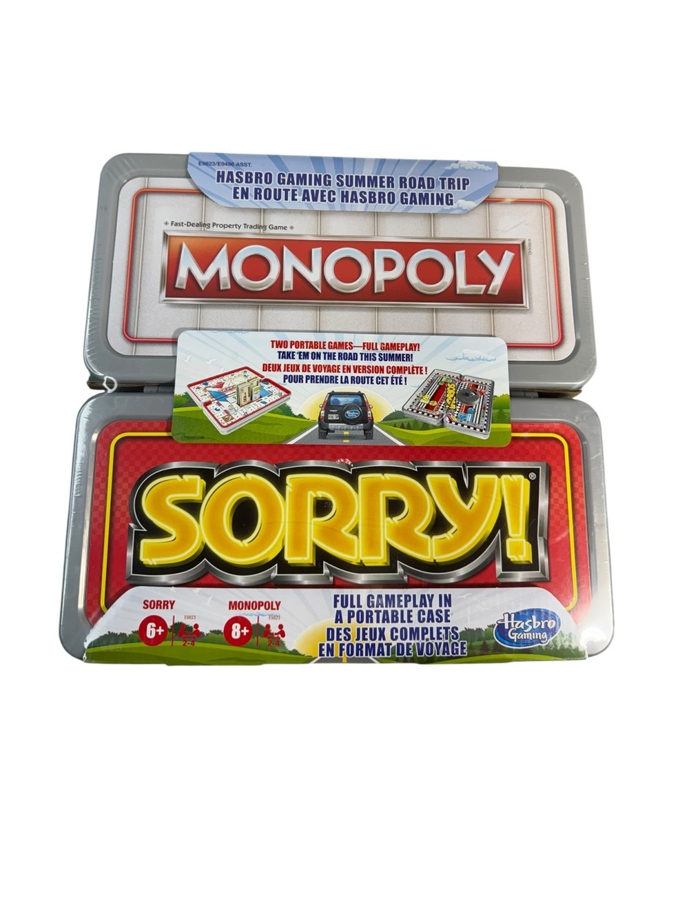 Hasbro Gaming Summer Road Trip Portable Game Pack / Monopoly & Sorry